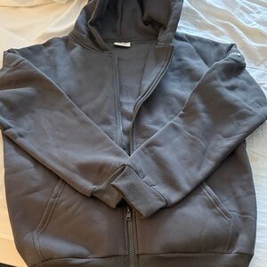 Men's Gray Zip-Up Hoodie Sweatshirt